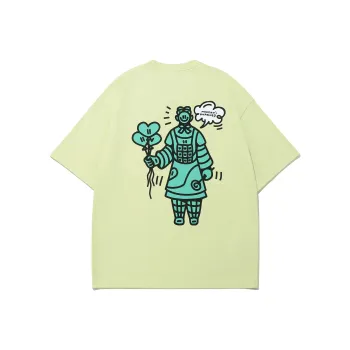 Guuka x AGAHO Short Sleeved T Shirts Men's Neon Yellow