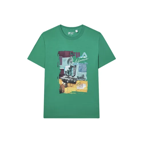 FILA Heritage SS24 T Shirt Men's Myriad Green Tracks