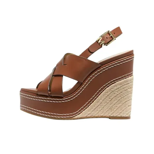 MICHAEL KORS Nora One Strap Sandals 12.7cm Women's Dark Brown