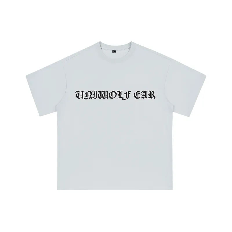 UNIWOLF Drop Shoulder Sleeve T Shirt Unisex Black-6
