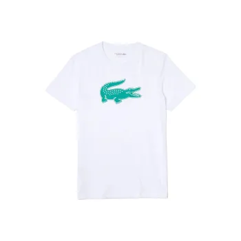 LACOSTE T Shirt Men's White Green