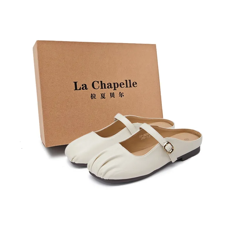 La Chapelle Slip-Resistant Wrap-toe Slippers Women's Black-7