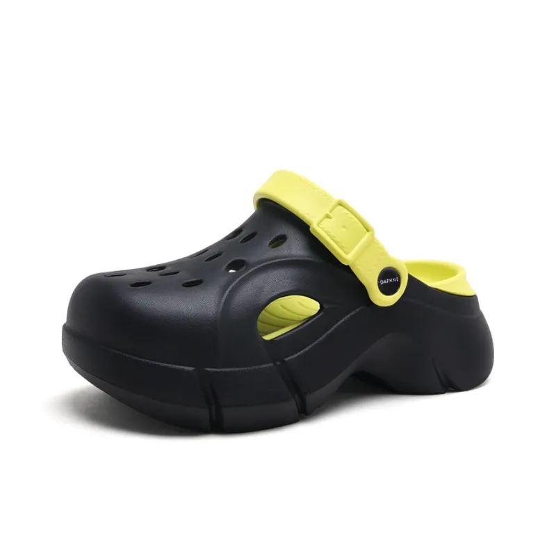 DAPHNE Clogs Women's Black Green-1