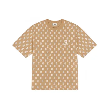 MLB MONOGRAM Collection Fashion Sports Collection T Shirt Unisex Light Camel