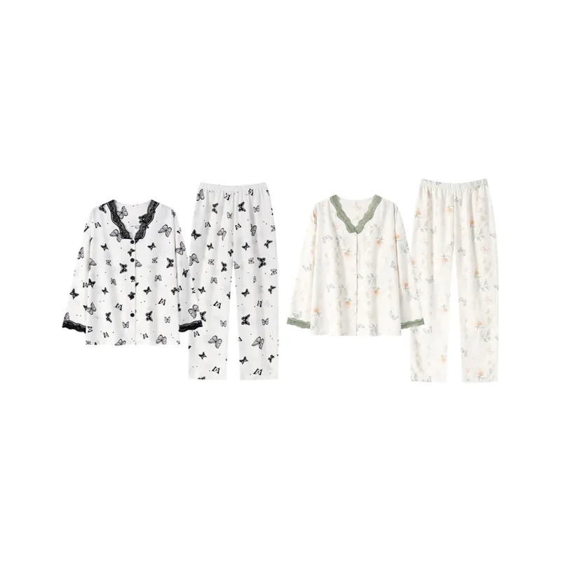 Herbal Primer Pajama Set Women's Combo Set-35