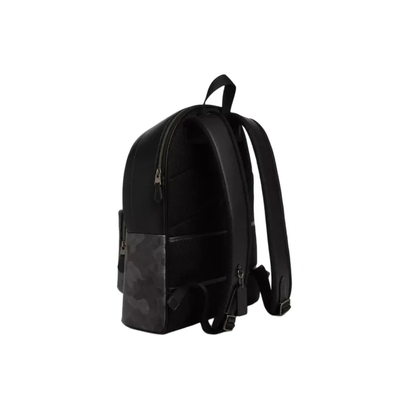 COACH Smooth Calf Leather Backpack Tubas Men's Gray-1