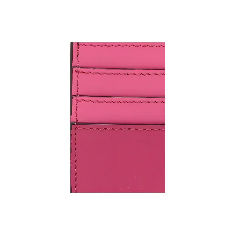 FENDI Calfskin Card Holder Women's Fuchsia/Dark Pink-3