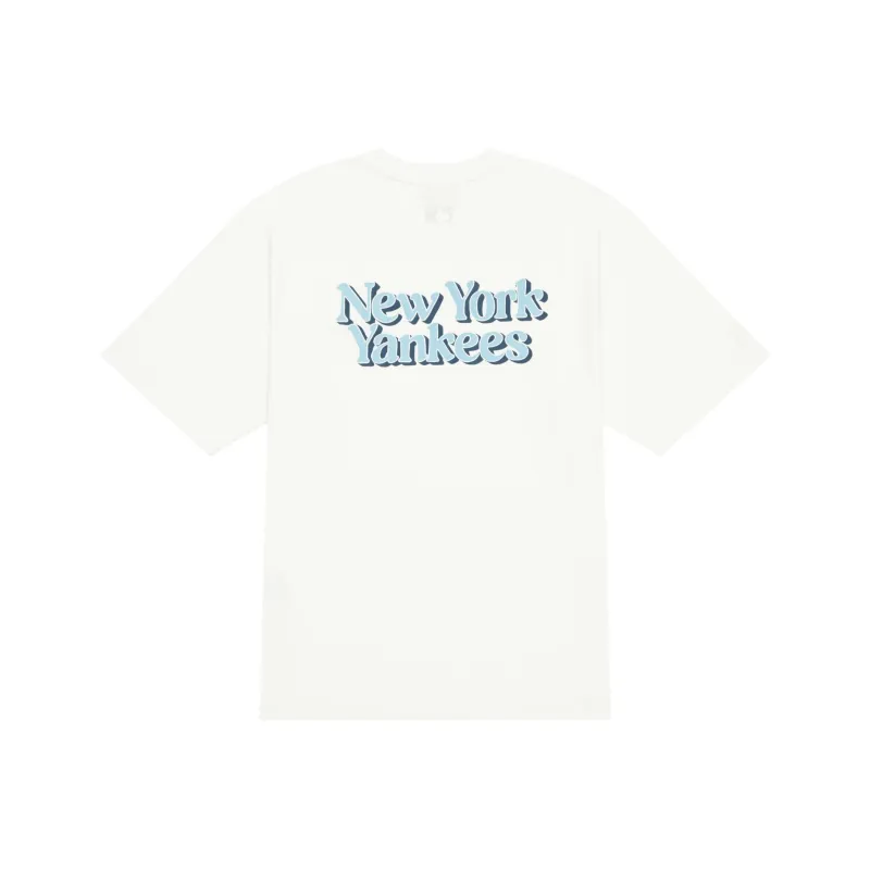 MLB Drop Shoulder Sleeve T-Shirt Unisex White-0