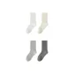 [4 Pack/Ultimate Anti-Pilling]White+Milk White+Light Gray+Dark Gray