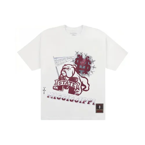 Travis Scott X Mitchell & Ness Mississippi State Bulldogs Hand Drawn T Shirt