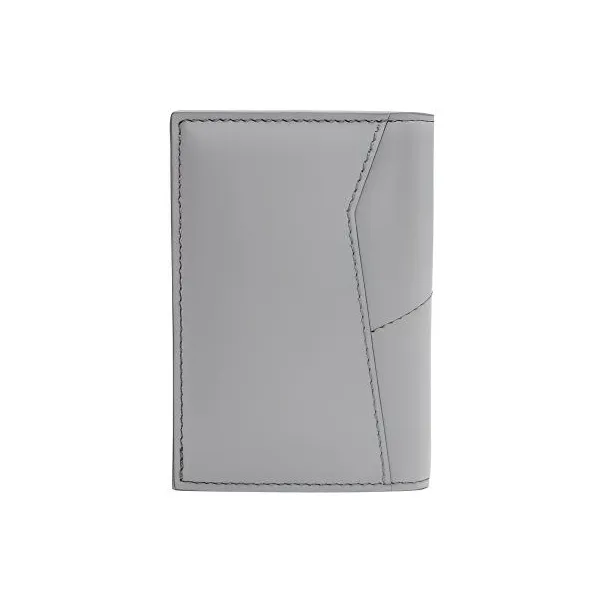 LOEWE Puzzle Cow Leather Card Holder Wallet Men's Asphalt Gray-1