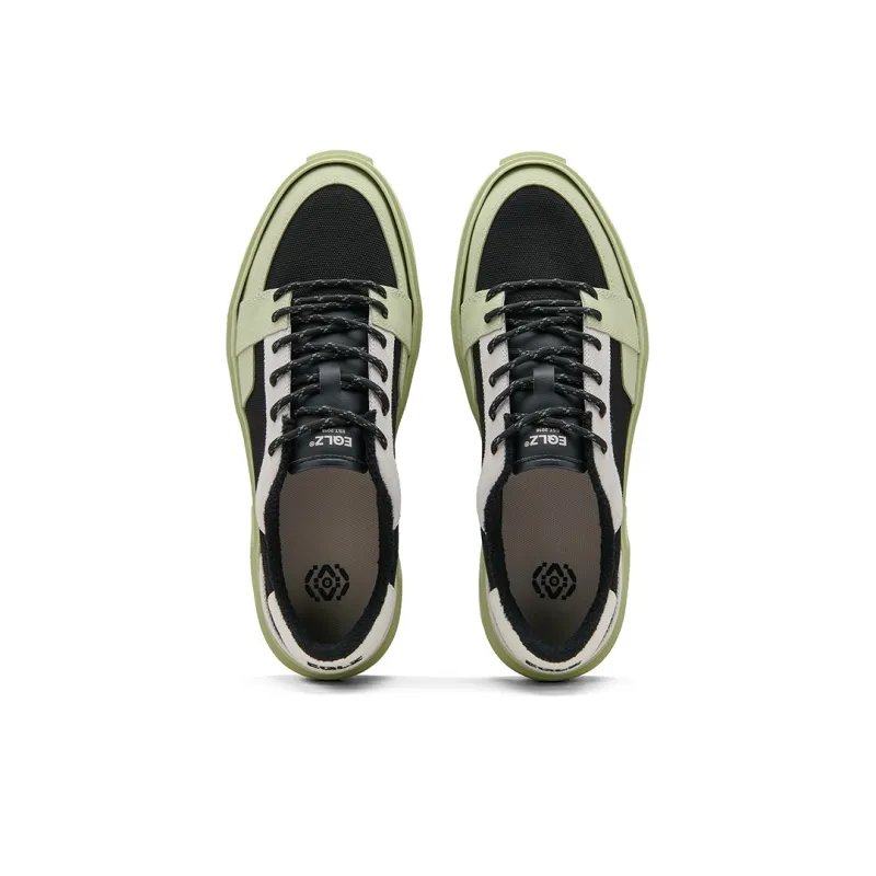 EQLZ EQUALIZER Anti Slip Wear Resistant Skateboard Shoes Unisex Black Lime-3