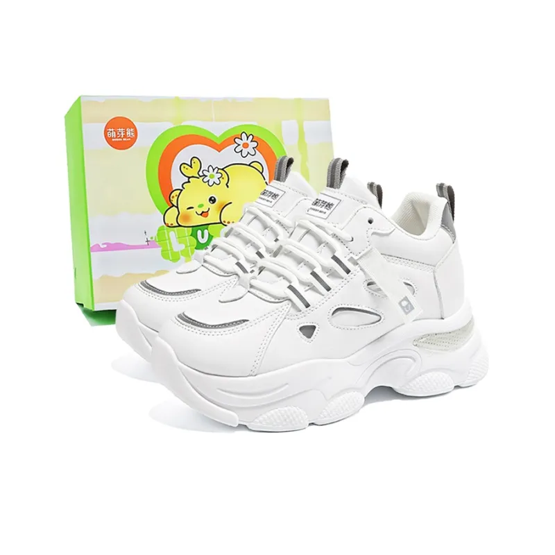 Budding Bear Slip Resistant, Abrasion Resistant, Lightweight, Height Increasing Low Top Chunky Sneakers Women's-5