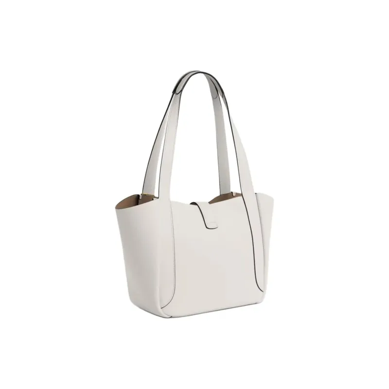 COACH Hadley Leather Tote Bag, Shopping Bag, Shoulder Bag Tubas Women's Ecru-1