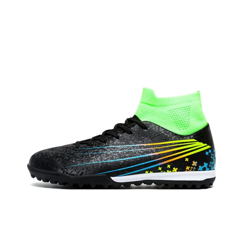 QIUTEXIONG FG Rubber Long Studs TF Rubber Broken Studs Slip Resistant Soccer Shoes Unisex-14