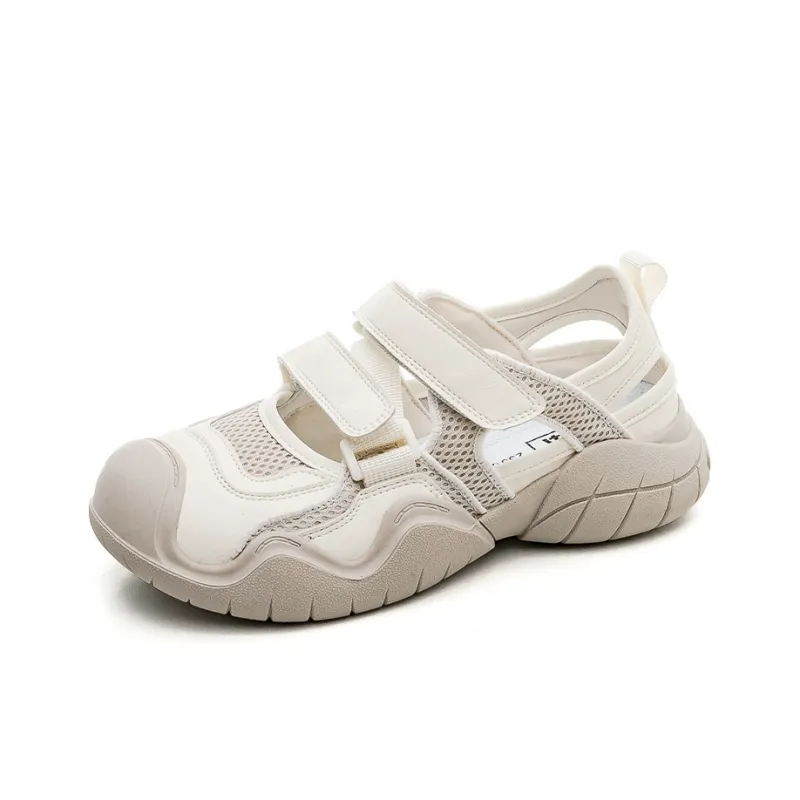 RENBEN Slip Resistant Breathable Abrasion Resistant River Trekking Shoes Women's Beige-1