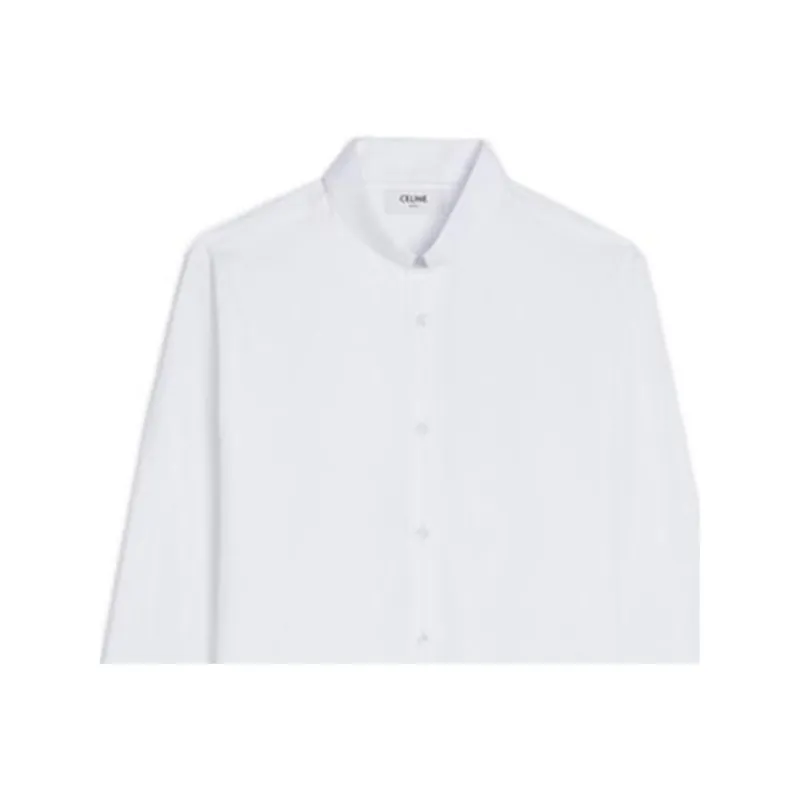 CELINE Loose Shirt With Inverted Collar In Cotton Poplin-2