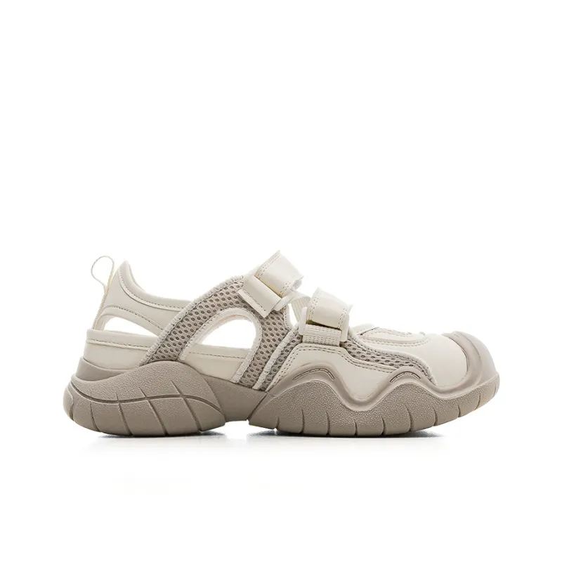 RENBEN Slip Resistant Breathable Abrasion Resistant River Trekking Shoes Women's Beige-2