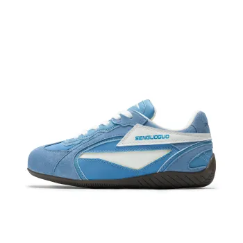 SENGUOGUO Cushioning, Slip Resistant, And Abrasion Resistant Low Top Casual Shoes Unisex Blue White