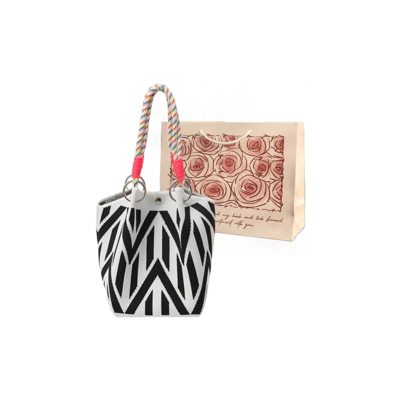 VERADONNA Polyester Handbag Regular Women's Blue/Pink/Ecru/Black/White/Purple/Dark Blue-11