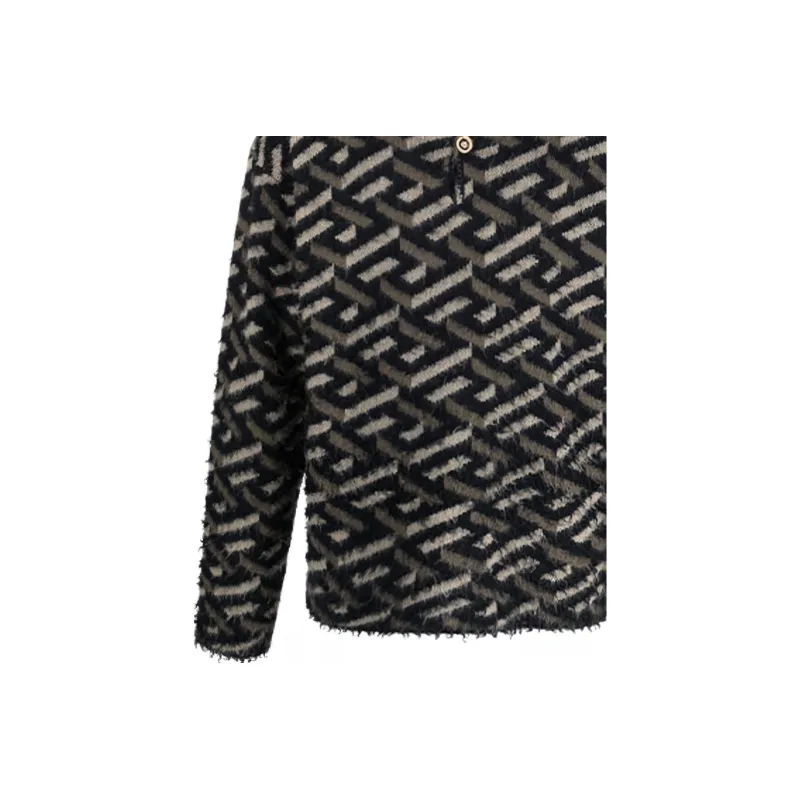 VERSACE La Greca Sweaters Men Green-4