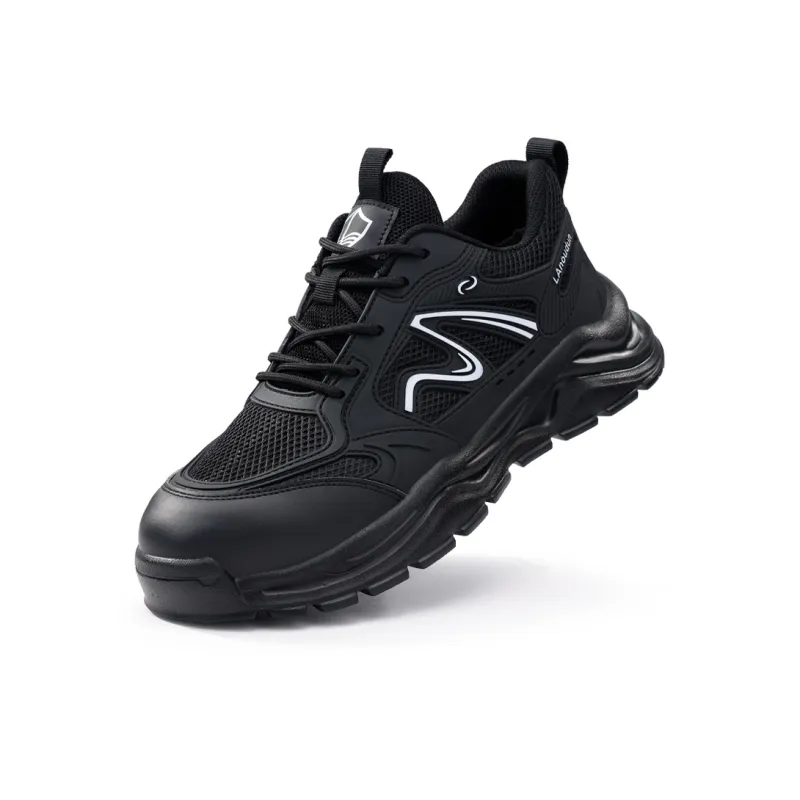 Blue Gull Shield Wear Resistant Impact Resistant Lightweight Low Top Outdoor Shoes Men's Black-1
