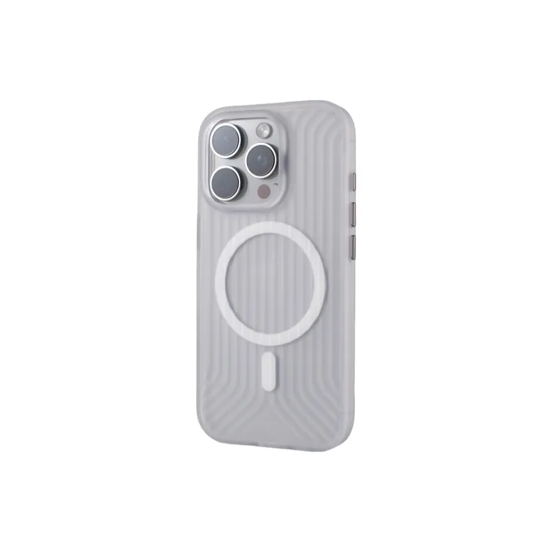DEPA PC Material Semi Transparent Lattice Magnetic Phone Cases Compatible With Apple 13 16 Series Minimalist-0