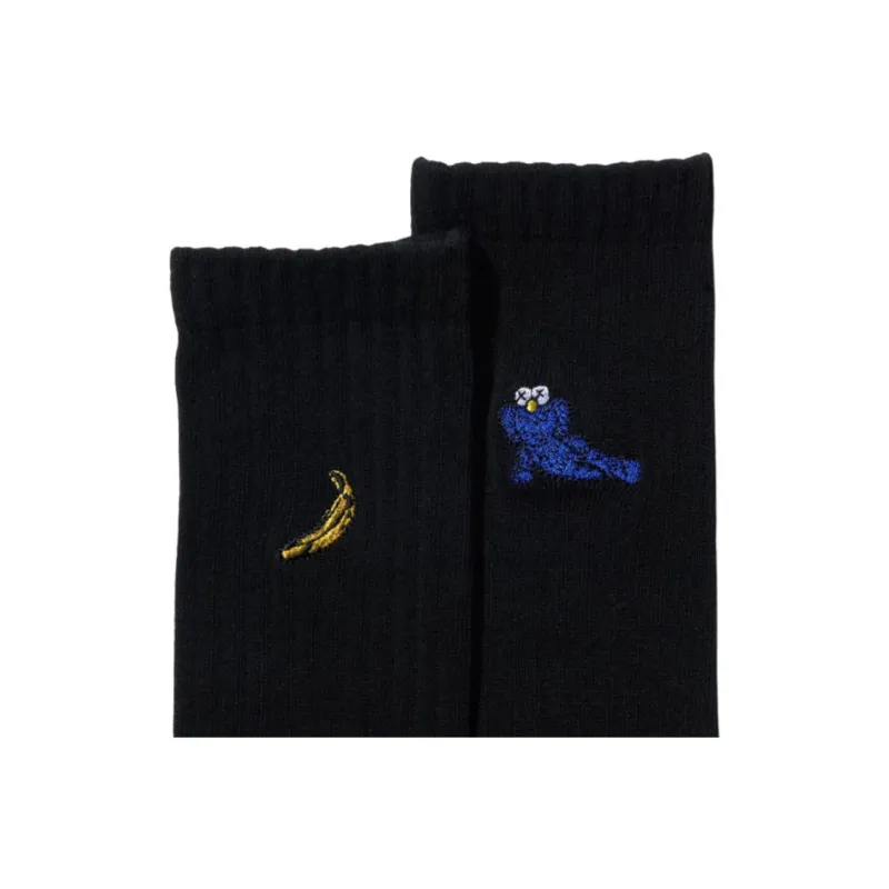 UNIQLO KAWS X WARHOL Collaboration Mid Calf Socks Unisex 1 Pack Black-1