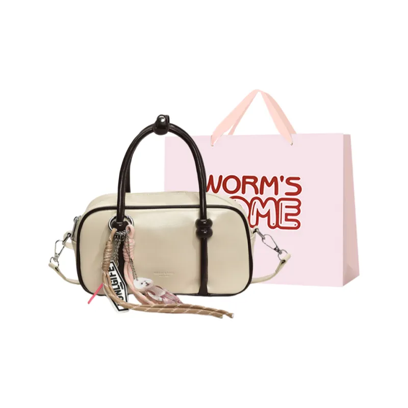Worm's Home PU Bowling Bag Handbag Women's Multicolor-8