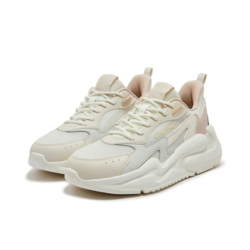 361° Abrasion Resistant Breathable Slip Resistant Low Top Casual Shoes Women's Lotus Seed White-2