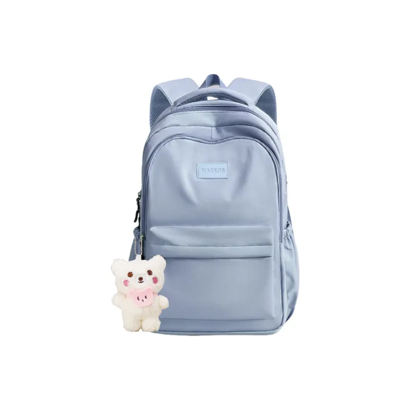 Warrior Nylon Backpack Unisex Black/Green/Blue-0