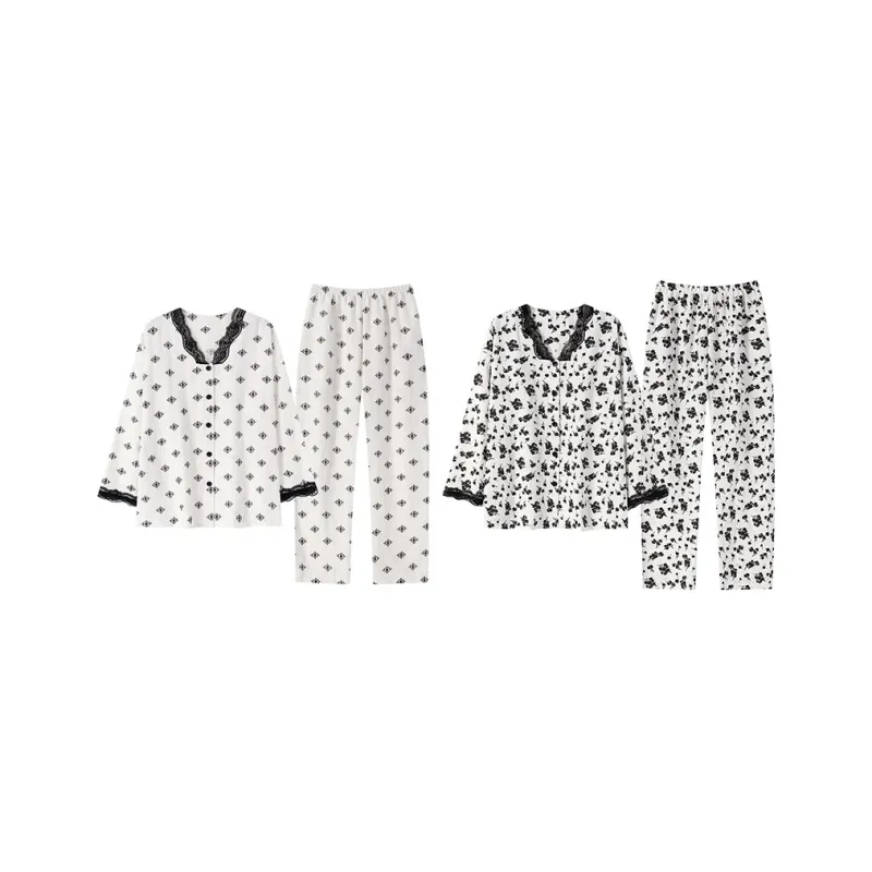 Herbal Primer Pajama Set Women's Combo Set-44