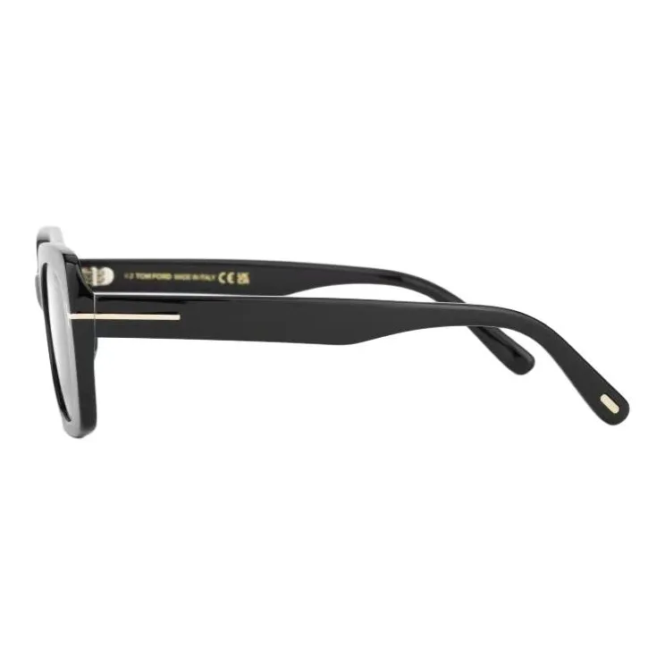 TF Plate And Metal Rectangular Sunglasses Unisex Black-2