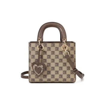RED DRAGONFLY PVC One Shoulder Handbag Unisex Coffee