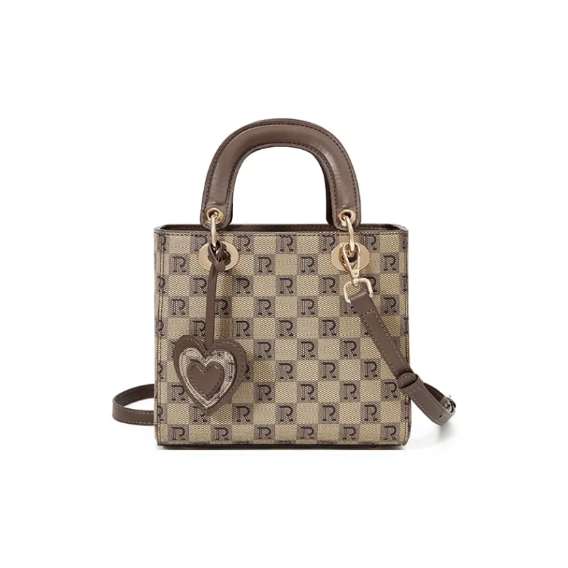RED DRAGONFLY PVC One Shoulder Handbag Unisex Coffee-0