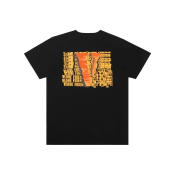 VLONE T Shirt Unisex Black Orange