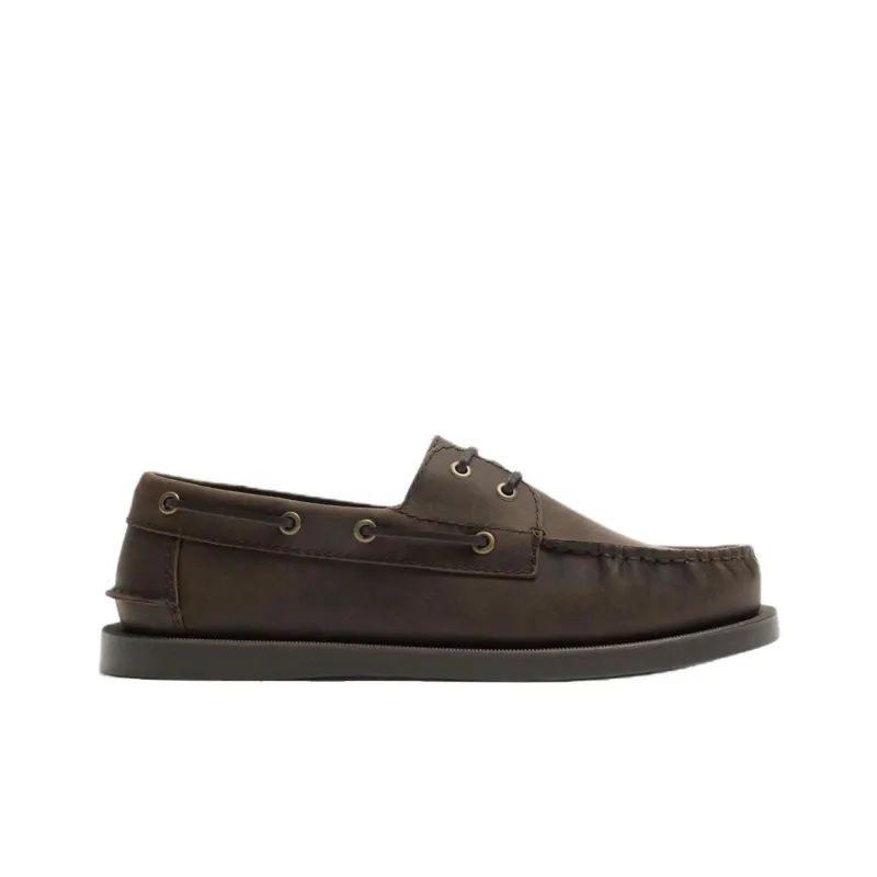 ZARA Boat Shoes Men Brown-1