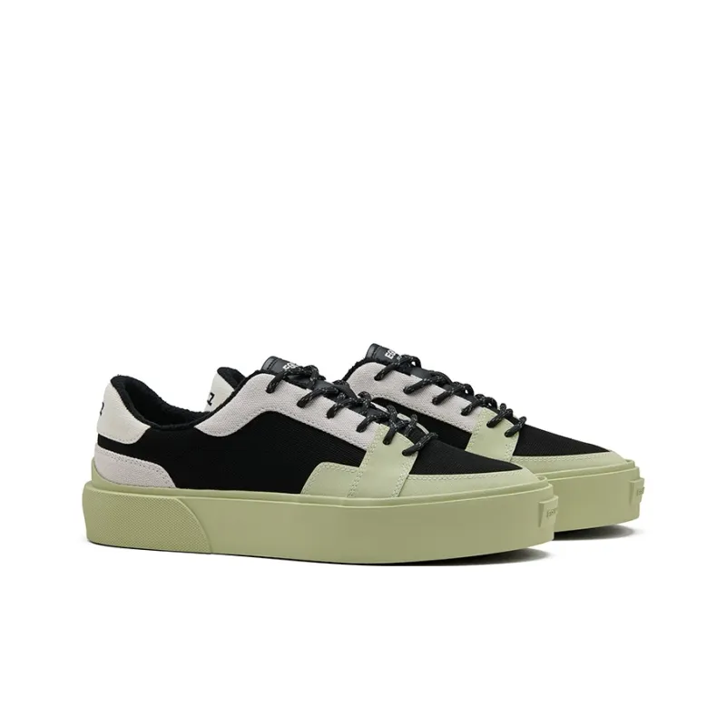 EQLZ EQUALIZER Anti Slip Wear Resistant Skateboard Shoes Unisex Black Lime-1