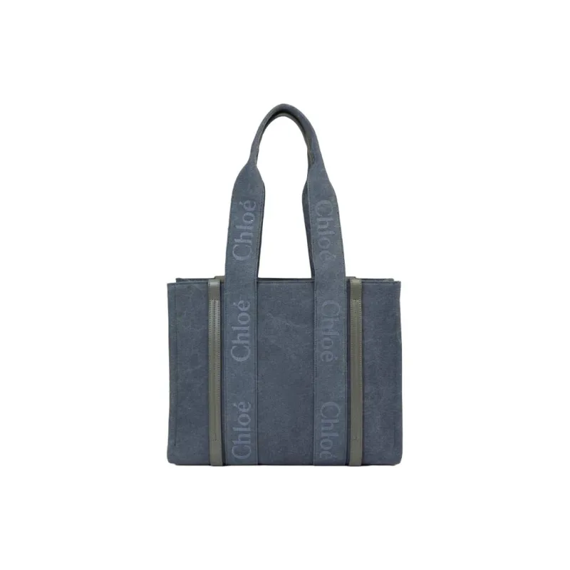 Chloe Canvas Bag, Tote Bag, Shopping Bag, Handbag Regular Women's Blue-0