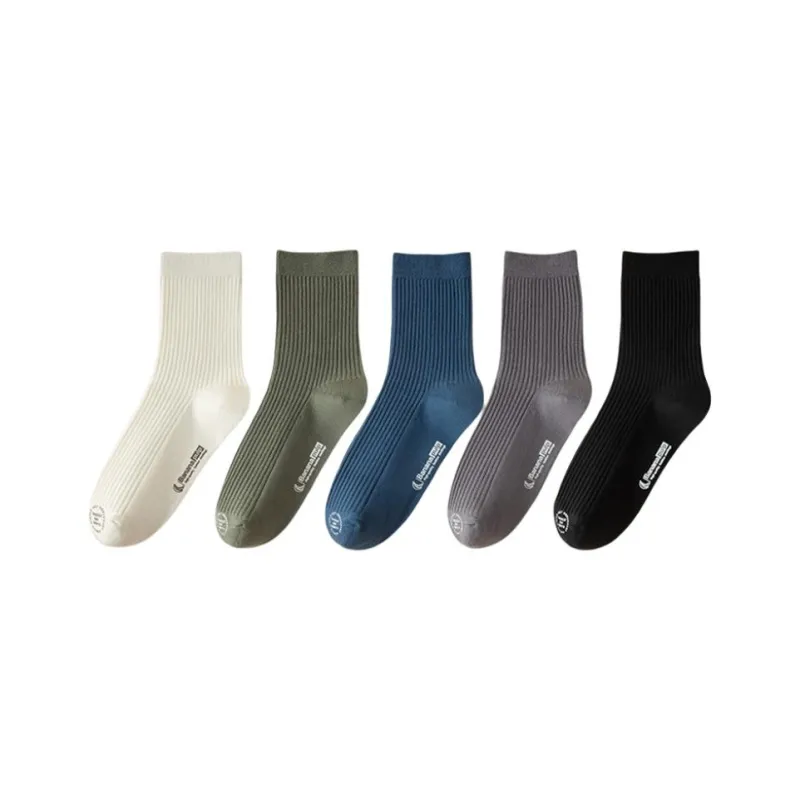 Temooues Mid Calf Socks Unisex 5 Pack-5