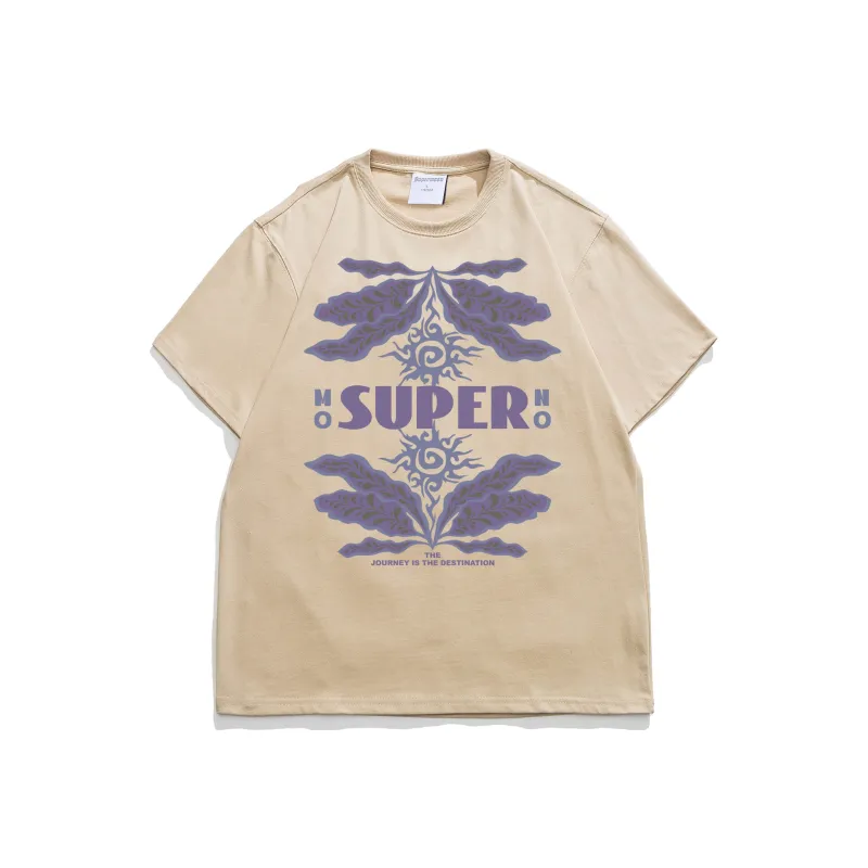SUPERMOON Summer T-Shirt Moderate Unisex Khaki-3