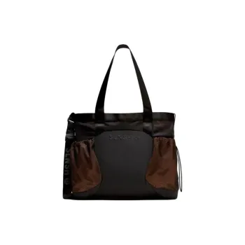 Lululemon Polyester Portable Crossbody Bag Shoulder Bag Unisex Black/Orange
