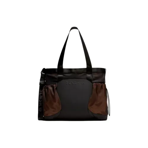 Lululemon Polyester Portable Crossbody Bag Shoulder Bag Unisex Black/Orange