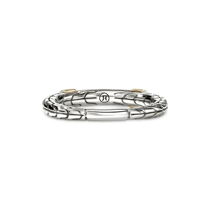 John Hardy 14K Yellow Gold And Sterling Silver Diamond Pavé Ring-1