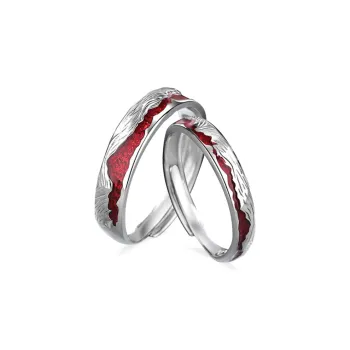 VIVIWELL 999 Fine Silver Rings Unisex