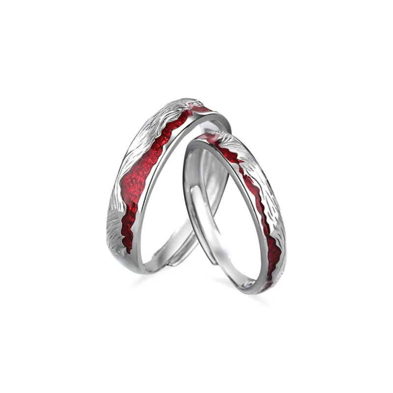 VIVIWELL 999 Fine Silver Rings Unisex-0