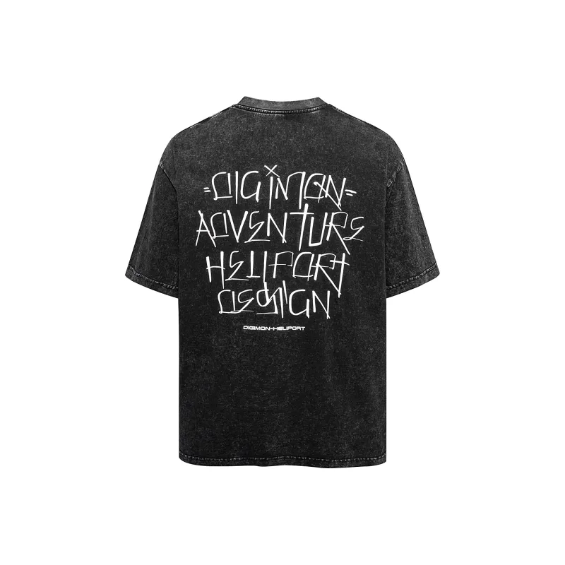 HELIPORT T Shirt Unisex Washed Black-0