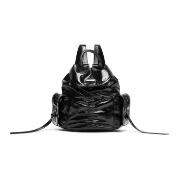 Staccato Cow Leather Backpack Medium Size Women's Caramel Black