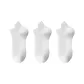 MYT-199 Breathable Ankle Socks, White (3-Pack)