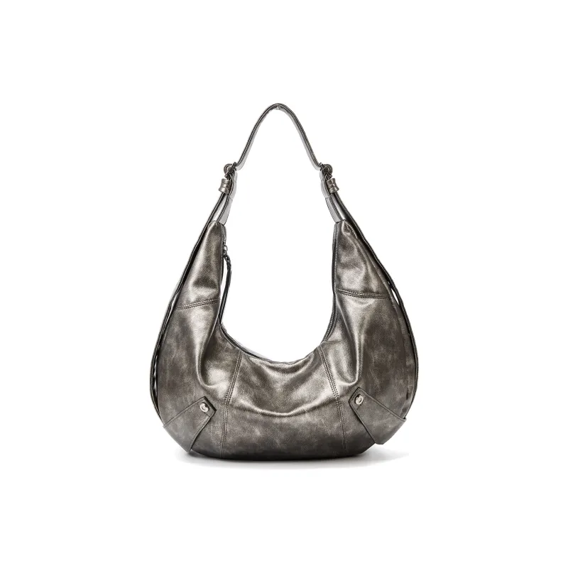 Yawei Kuroda Artificial Leather Shoulder Bag Tubas Unisex Dark Gold-1